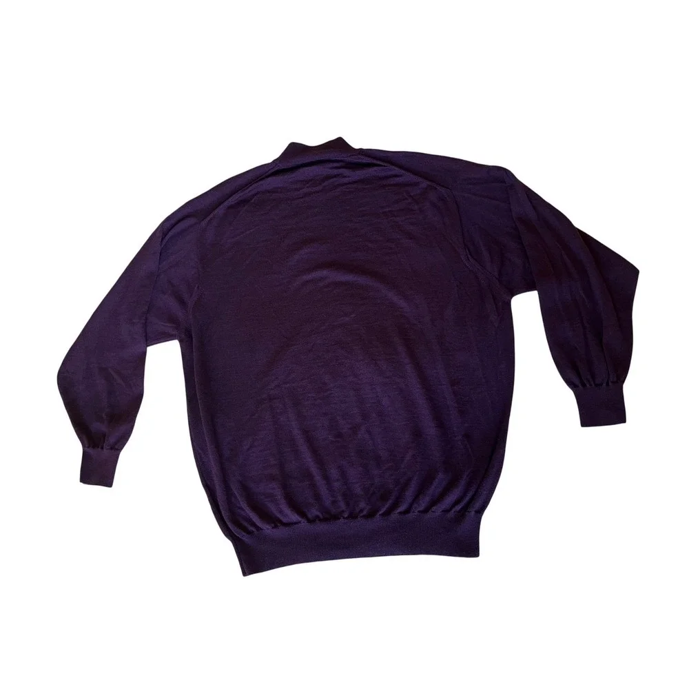 Gran Sasso Mock Neck Sweater Wool Silk Cashmere Blend - Picture 5 of 11